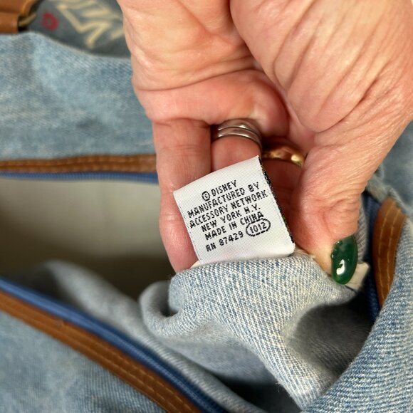 Vintage Mickey Mouse Denim Duffle Travel Gym Bag - Picture 7 of 7